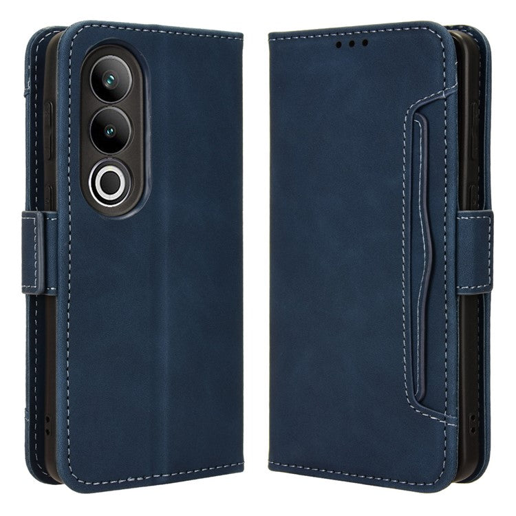 For OnePlus Ace 3V 5G Case Multiple Card Slots Magnetic Closure Leather Phone Cover - Blue