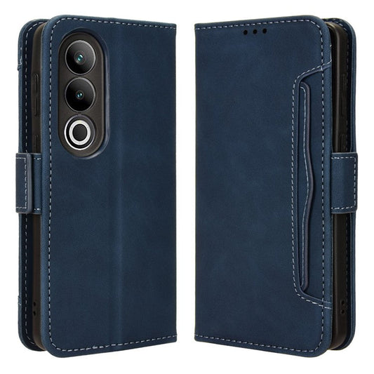 For OnePlus Ace 3V 5G Case Multiple Card Slots Magnetic Closure Leather Phone Cover - Blue
