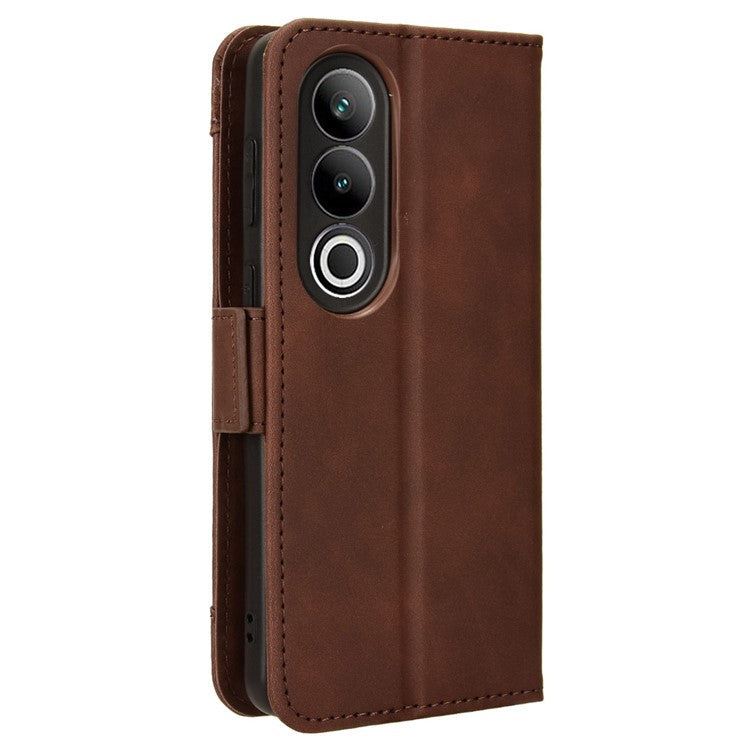 For OnePlus Ace 3V 5G Case Multiple Card Slots Magnetic Closure Leather Phone Cover - Brown