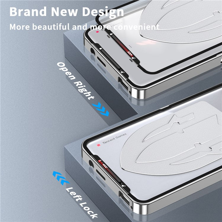 For Asus ROG Phone 8 5G / Phone 8 Pro 5G Case Graphene Heat Dissipation Phone Shell with Metal Lens Cover - Silver