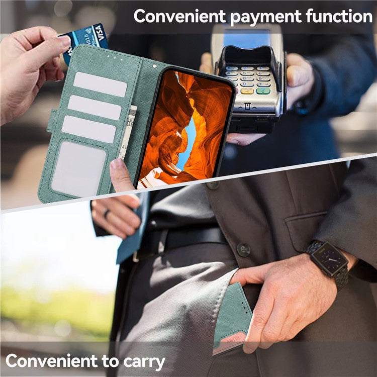 ABEEL PU Leather Case For Samsung Galaxy A04s 4G (164.7 x 76.7 x 9.1 mm) / A13 5G RFID Blocking Stand - Baby Blue