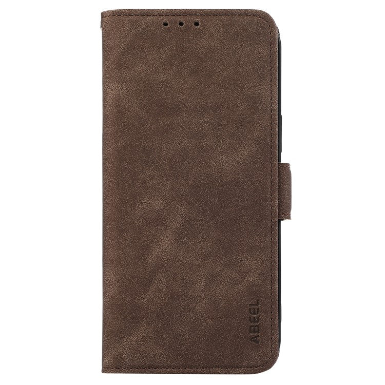 ABEEL For Samsung Galaxy A34 5G PU Leather Protective Cover RFID Blocking Stand Phone Case  - Brown