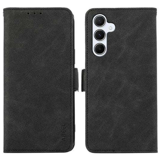 ABEEL For Samsung Galaxy A25 5G (Global) (161.0 x 76.5 x 8.3mm) Leather Case with RFID Blocking Wallet - Black