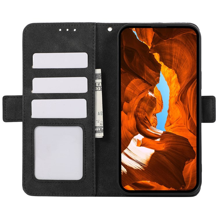 ABEEL For Samsung Galaxy A25 5G (Global) (161.0 x 76.5 x 8.3mm) Leather Case with RFID Blocking Wallet - Black