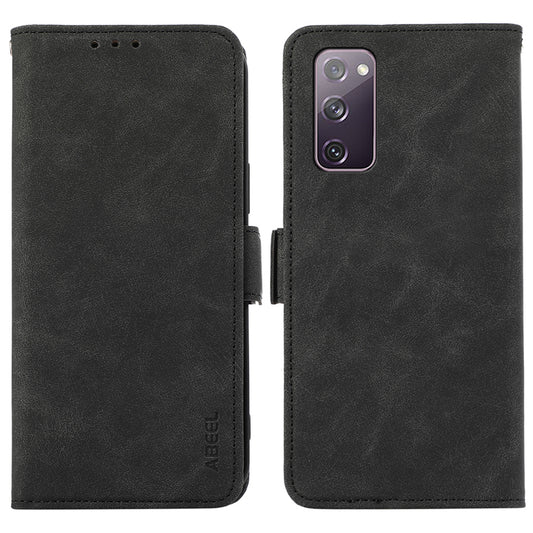 ABEEL For Samsung Galaxy S20 FE/S20 FE 5G/ S20 FE 2022/S20 Lite Magnetic Case RFID Blocking Folio Flip Style Phone Cover - Black