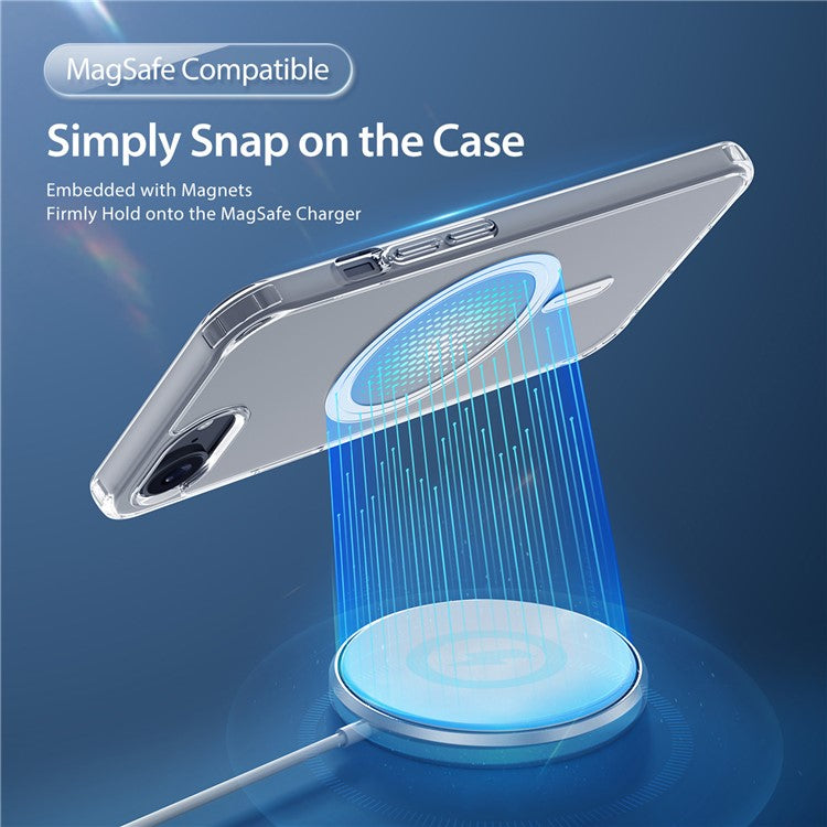 DUX DUCIS Clin Series Phone Case for iPhone 16e Clear Case Transparent PC+TPU Phone Cover Compatible with MagSafe