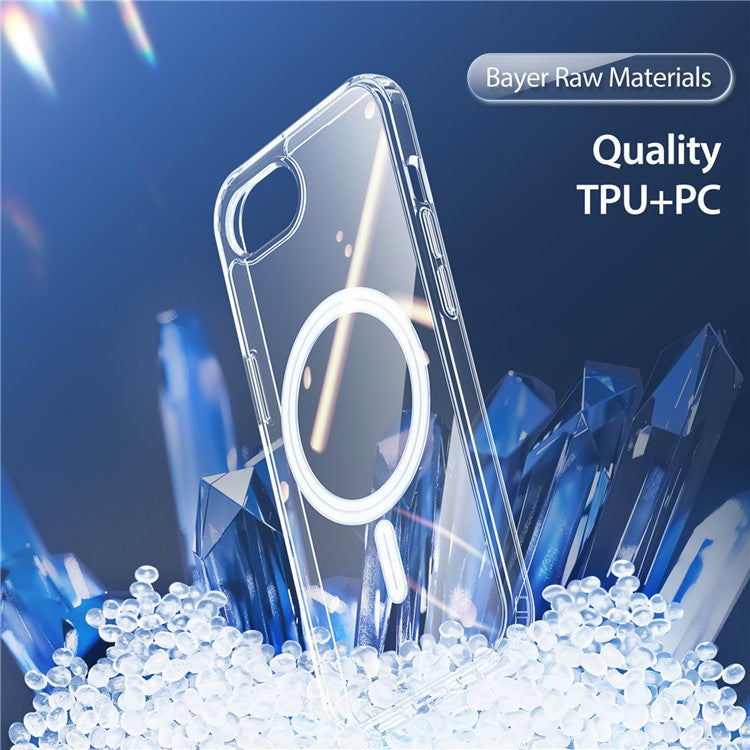 DUX DUCIS Clin Series Phone Case for iPhone 16e Clear Case Transparent PC+TPU Phone Cover Compatible with MagSafe