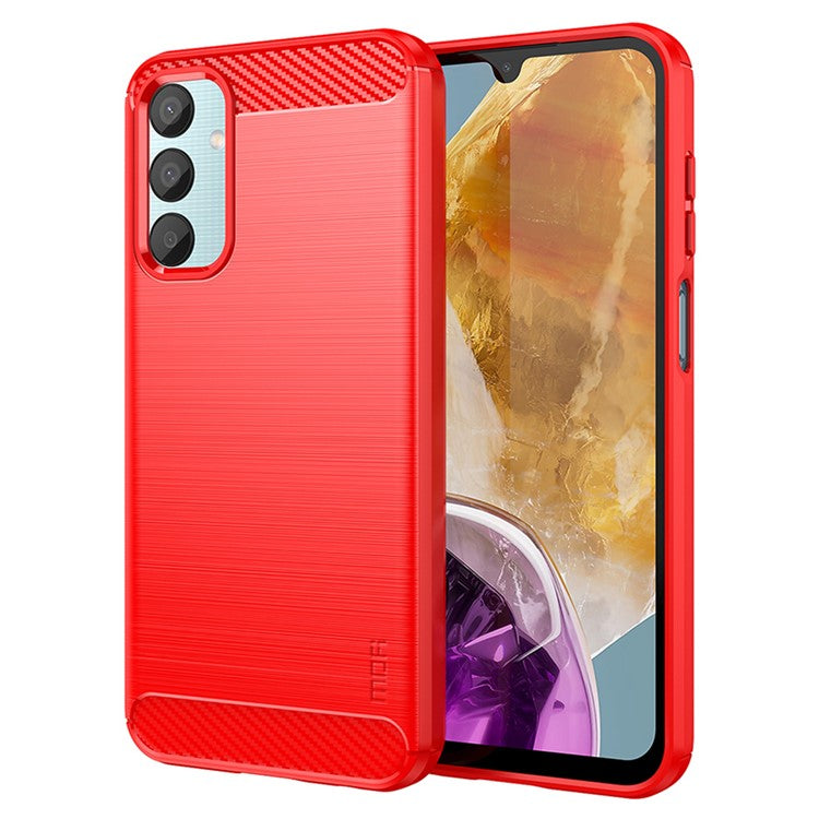 MOFI JK TPU Series-1 For Samsung Galaxy M15 5G / F15 5G Case Brushed Soft TPU Phone Cover - Red