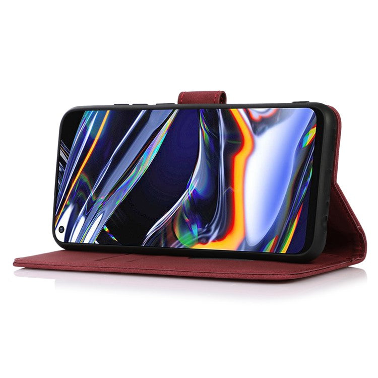 KHAZNEH For OnePlus Nord CE4 5G Case Folding Stand Cover Leather Wallet Phone Shell - Red