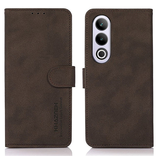KHAZNEH For OnePlus Nord CE4 5G Case Folding Stand Cover Leather Wallet Phone Shell - Brown