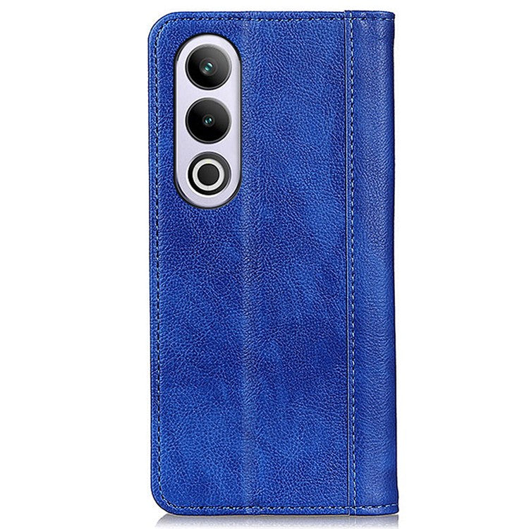For OnePlus Nord CE4 5G Magnetic Case Litchi Texture Split Leather Phone Cover - Blue