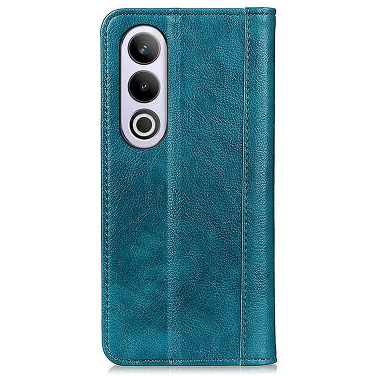 For OnePlus Nord CE4 5G Magnetic Case Litchi Texture Split Leather Phone Cover - Green