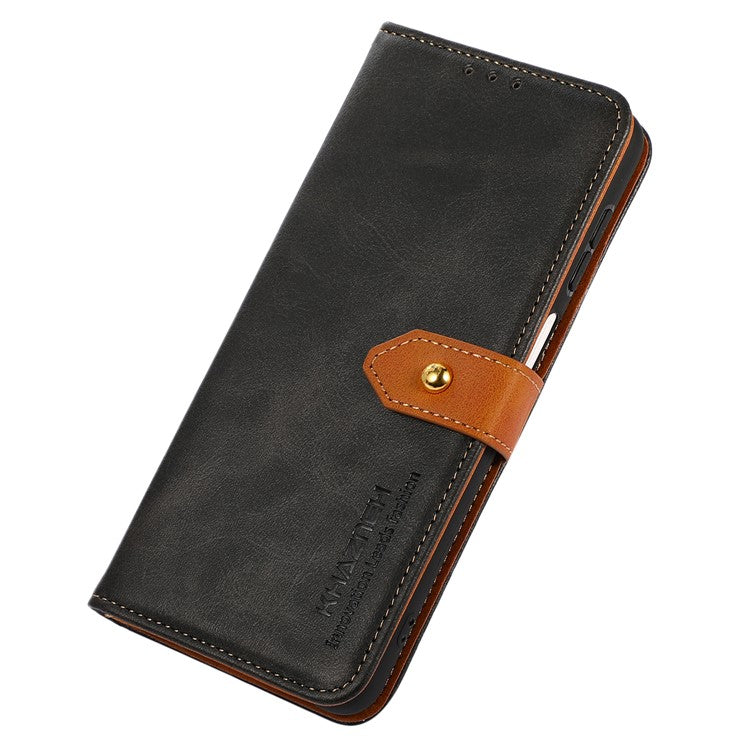 KHAZNEH For OnePlus Nord CE4 5G Magnetic Flip PU Leather Case Cell Phone Stand Cover - Black