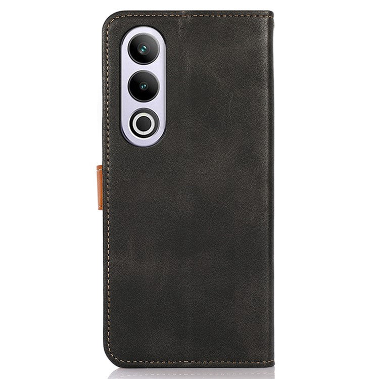 KHAZNEH For OnePlus Nord CE4 5G Magnetic Flip PU Leather Case Cell Phone Stand Cover - Black