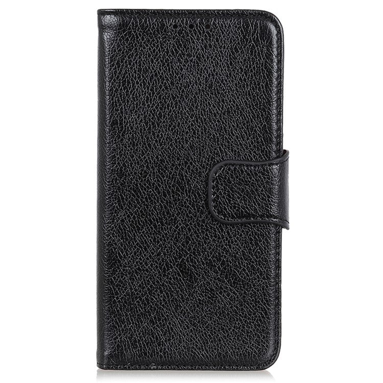 For OnePlus Nord CE4 5G Phone Case Stand Split Leather Nappa Texture Cover - Black