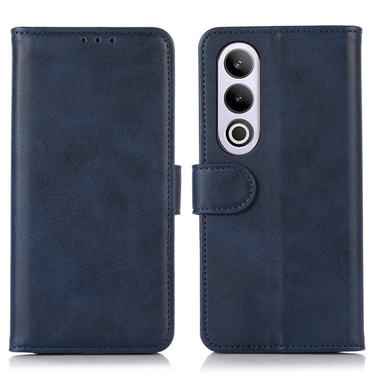 For OnePlus Nord CE4 5G Case PU Leather Cowhide Texture Card Slots Wallet Phone Cover - Blue