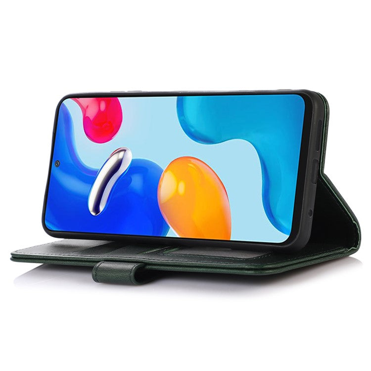 For OnePlus Nord CE4 5G Case PU Leather Cowhide Texture Card Slots Wallet Phone Cover - Green