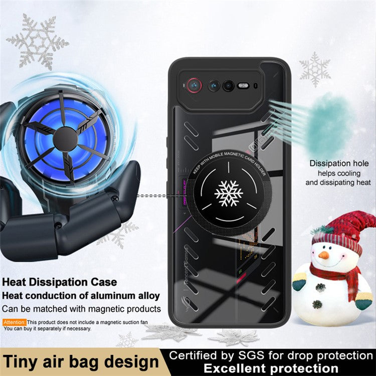 IMAK UX-9A Series for Asus ROG Phone 6 5G / 6 Pro 5G Case Clear PC+TPU Heat Dissipation Phone Shell