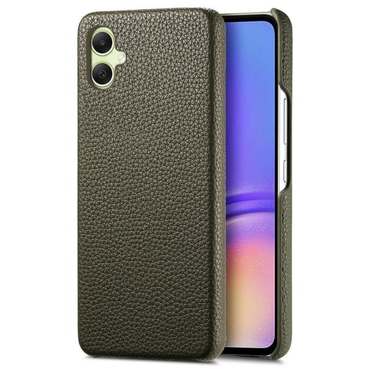 Y1 For Samsung Galaxy A05 4G Case Litchi Texture PU Leather+PC Anti-Scratch Cover - Midnight Green