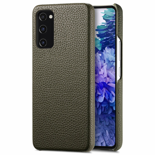 Y1 For Samsung Galaxy S20 FE / S20 FE 5G / S20 FE 2022 / S20 Lite Case Fleece Lining Leather+PC Phone Cover - Midnight Green