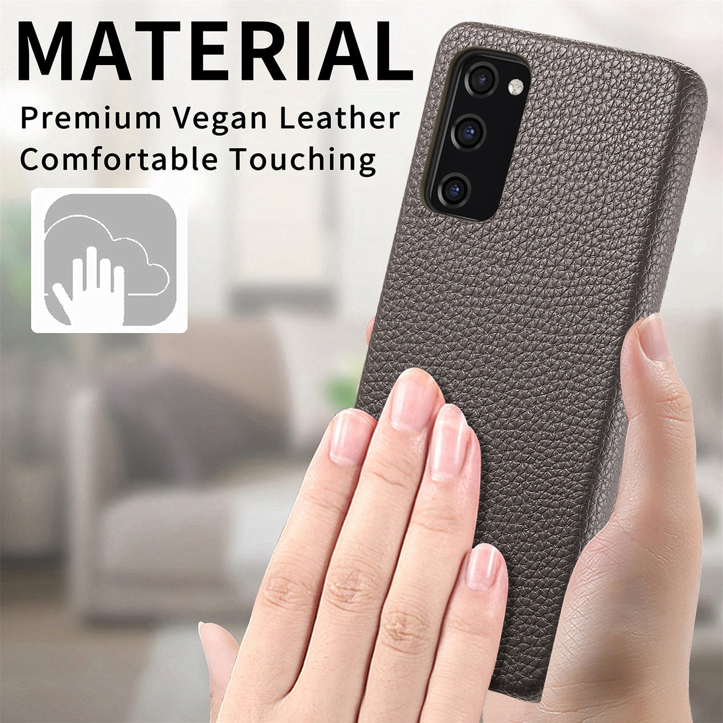 Y1 For Samsung Galaxy S20 FE / S20 FE 5G / S20 FE 2022 / S20 Lite Case Fleece Lining Leather+PC Phone Cover - Silver Grey