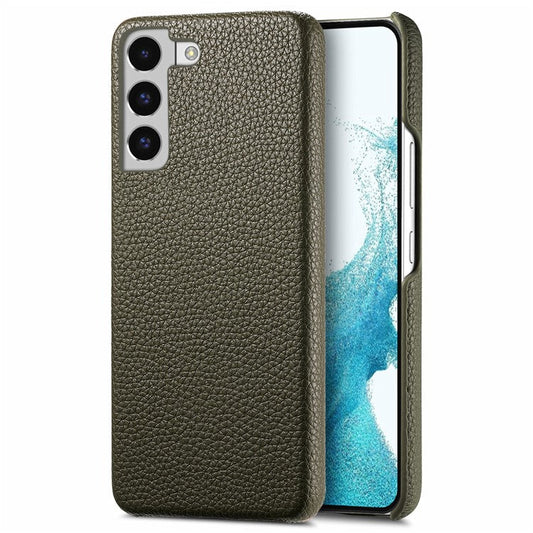 Y1 For Samsung Galaxy S22 5G Case Shockproof Litchi Texture PU Leather Back Cover - Midnight Green