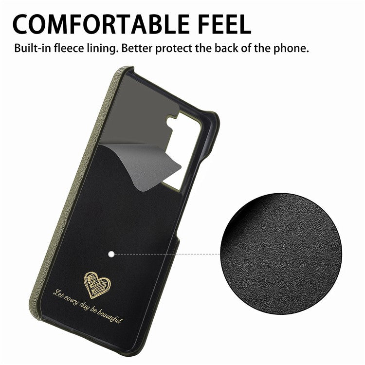 Y1 For Samsung Galaxy S22 5G Case Shockproof Litchi Texture PU Leather Back Cover - Midnight Green