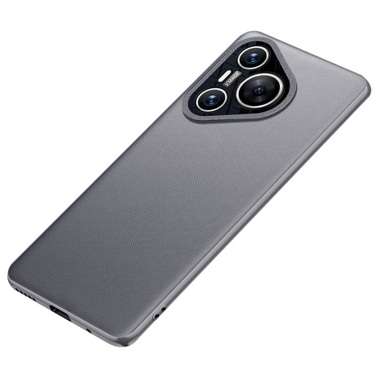 For Huawei Pura 70 Case Drop-resistant PU Leather+TPU Back Phone Cover - Grey