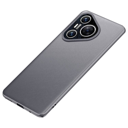 For Huawei Pura 70 Case Drop-resistant PU Leather+TPU Back Phone Cover - Grey