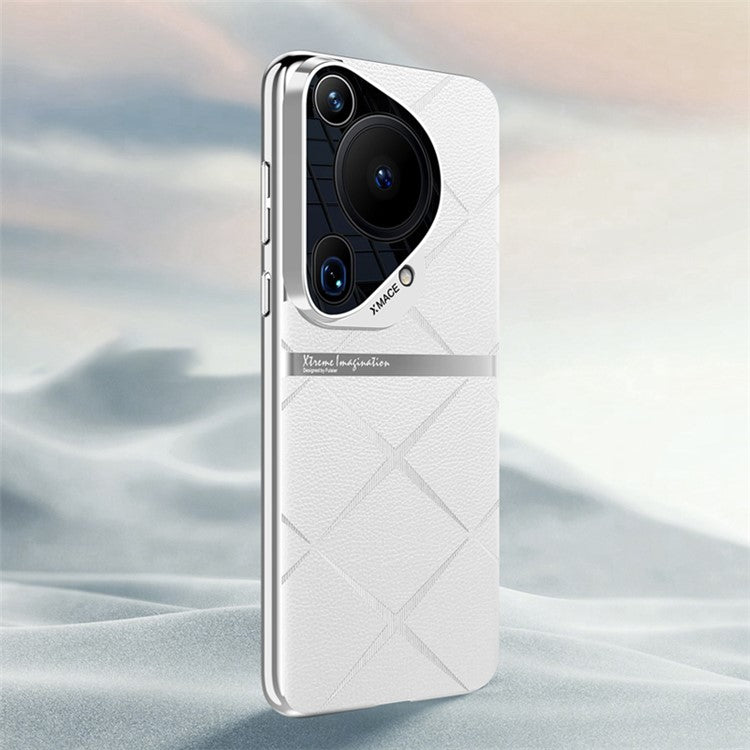 For Huawei Pura 70 Ultra Case Drop-proof Acrylic + PC + PU Leather Phone Shell - White