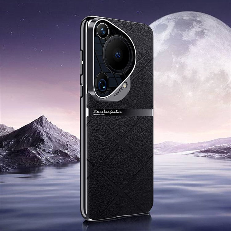 For Huawei Pura 70 Ultra Case Drop-proof Acrylic + PC + PU Leather Phone Shell - Black