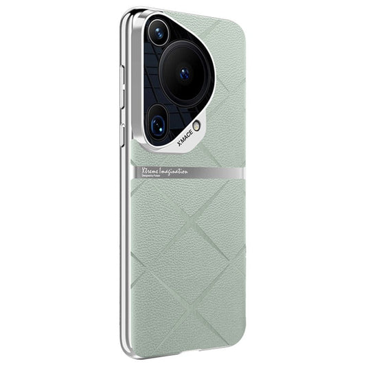 For Huawei Pura 70 Ultra Case Drop-proof Acrylic + PC + PU Leather Phone Shell - Cyan