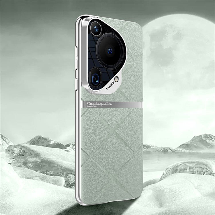 For Huawei Pura 70 Ultra Case Drop-proof Acrylic + PC + PU Leather Phone Shell - Cyan