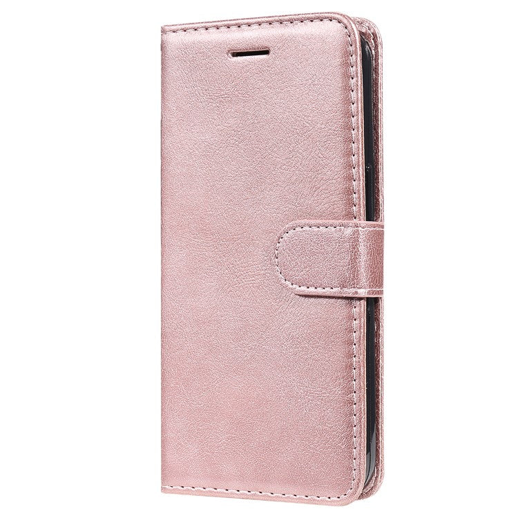 KT Leather Series-2 for Oppo Reno11 F 5G Case Solid Color Leather Wallet Flip Protective Phone Cover - Rose Gold