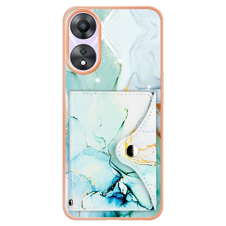 YB Leather Coating Series-9 for Oppo A78 5G / A58 5G Case Kickstand Leather+TPU Phone Cover - 003 Green