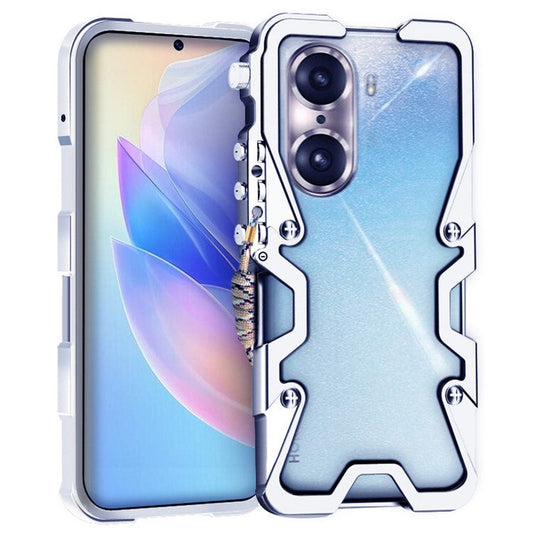 For Honor 60 / 60 SE / 70 5G / 80 5G / 90 / 100 5G Case Aluminium Alloy Metal Anti-drop Phone Case - Silver
