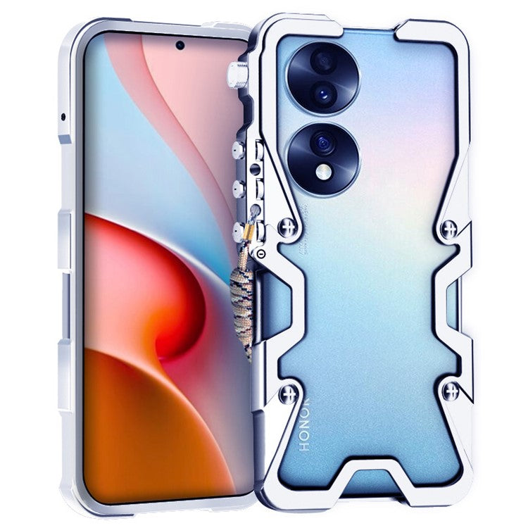 For Honor 60 / 60 SE / 70 5G / 80 5G / 90 / 100 5G Case Aluminium Alloy Metal Anti-drop Phone Case - Silver