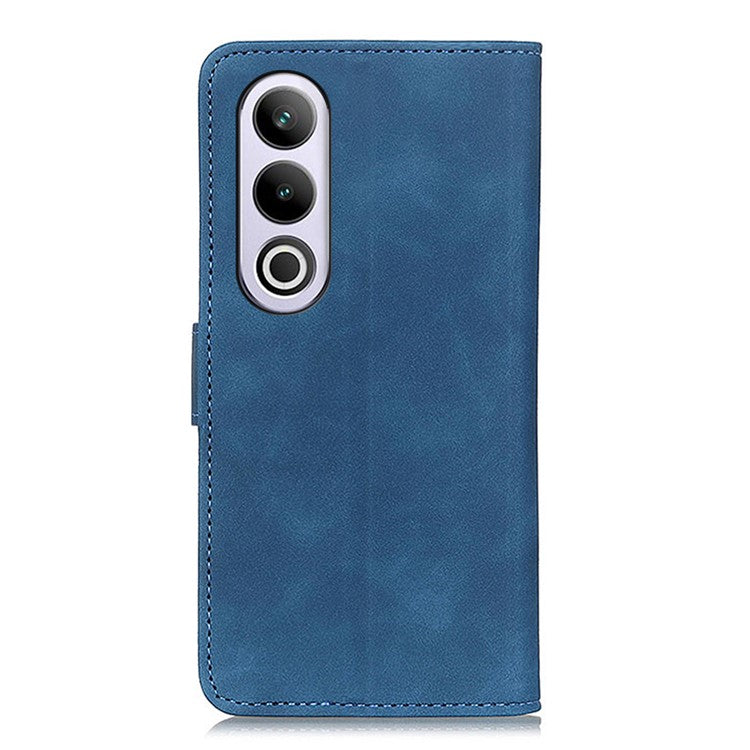 KHAZNEH For OnePlus Nord CE4 5G  / Oppo K12 Case Retro Design PU Leather Wallet Phone Cover - Blue