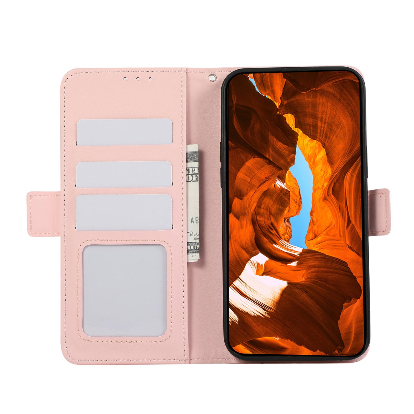 ABEEL For Samsung Galaxy S20 FE / S20 FE 5G / S20 FE 2022 / S20 Lite Case Leather RFID Blocking Wallet Phone Shell - Pink
