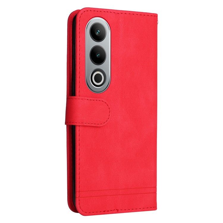 For OnePlus Ace 3V 5G Case PU Leather Magnetic Buckle Flip Phone Cover - Red