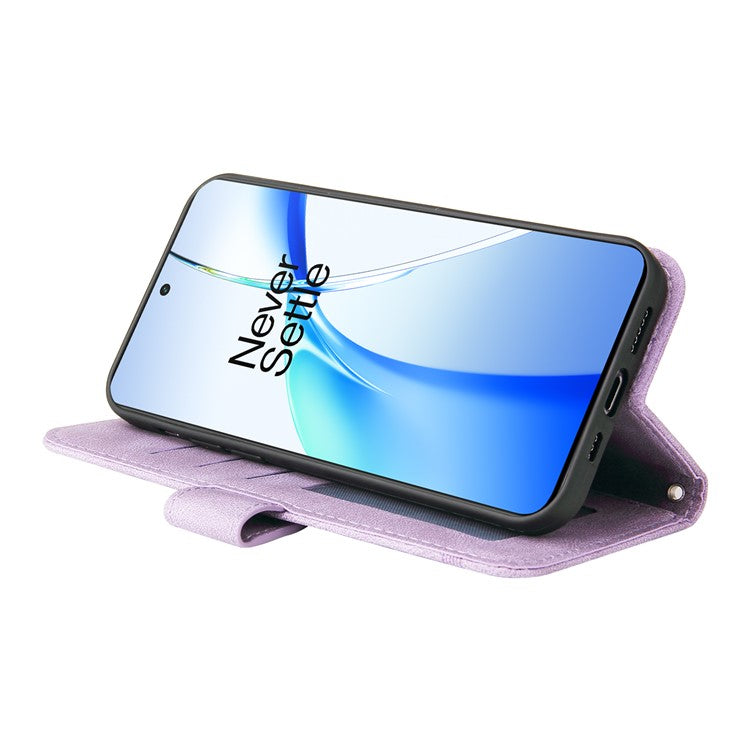 For OnePlus Ace 3V 5G Case PU Leather Magnetic Buckle Flip Phone Cover - Purple