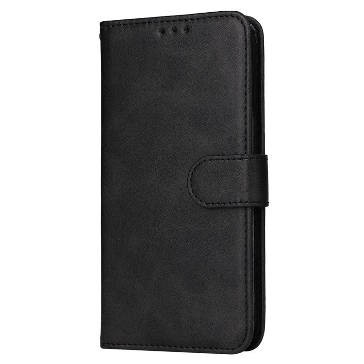 For OnePlus Ace 3V 5G Case PU Leather 3 Card Slots Wallet Calf Texture Phone Cover - Black