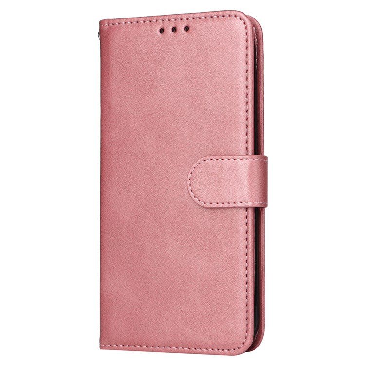For OnePlus Ace 3V 5G Case PU Leather 3 Card Slots Wallet Calf Texture Phone Cover - Pink