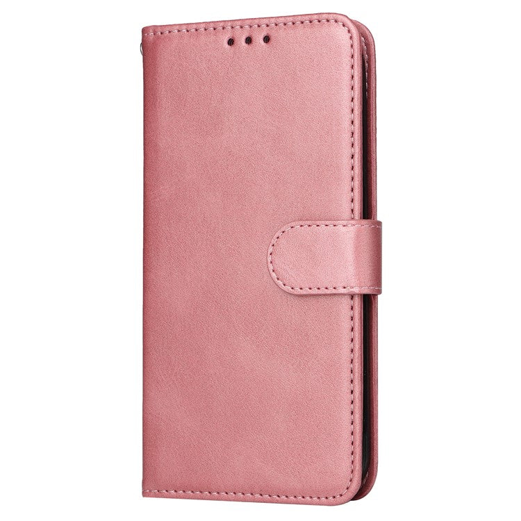 For Samsung Galaxy M15 5G / F15 5G Case PU Leather Phone Cover with Viewing Stand / 3 Card Holder - Pink