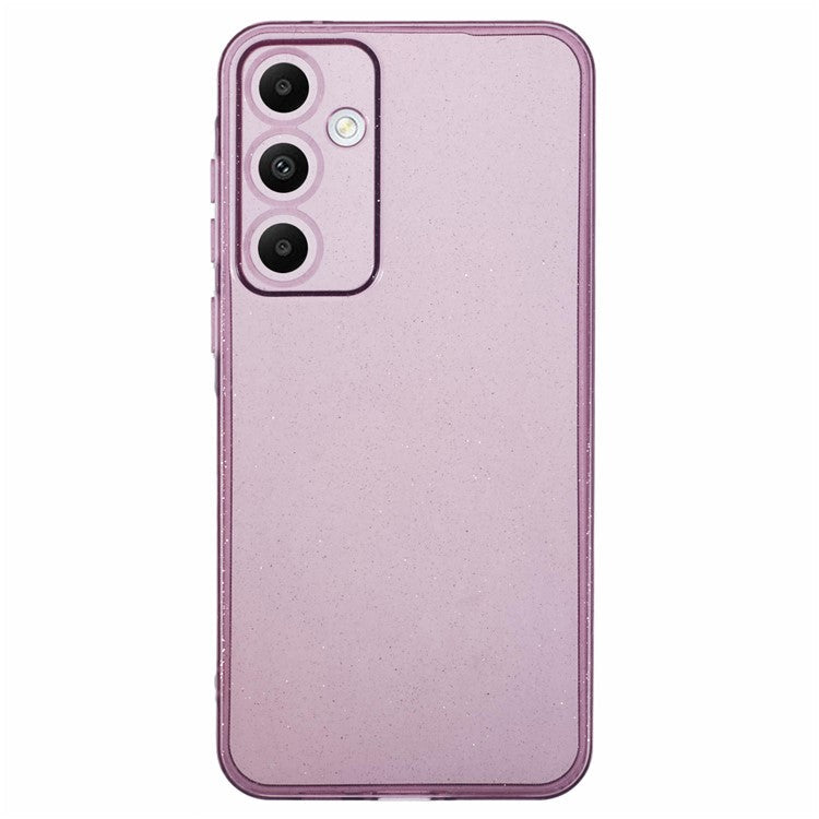 JTW Series for Samsung Galaxy A35 5G Case Glitter Surface Shockproof TPU Phone Cover - Transparent Purple