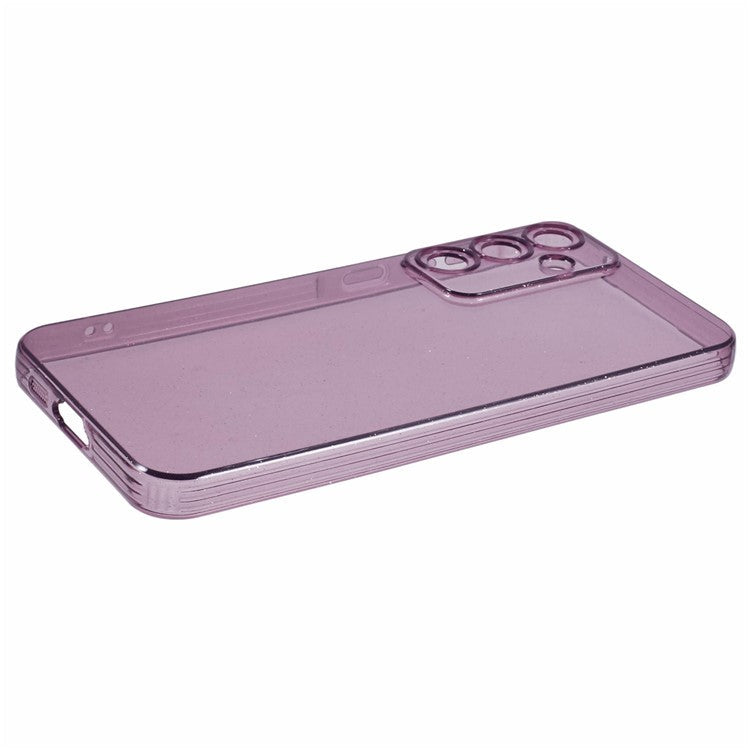 JTW Series for Samsung Galaxy A35 5G Case Glitter Surface Shockproof TPU Phone Cover - Transparent Purple