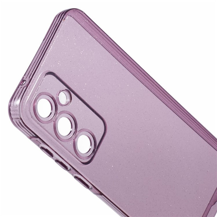 JTW Series for Samsung Galaxy A35 5G Case Glitter Surface Shockproof TPU Phone Cover - Transparent Purple