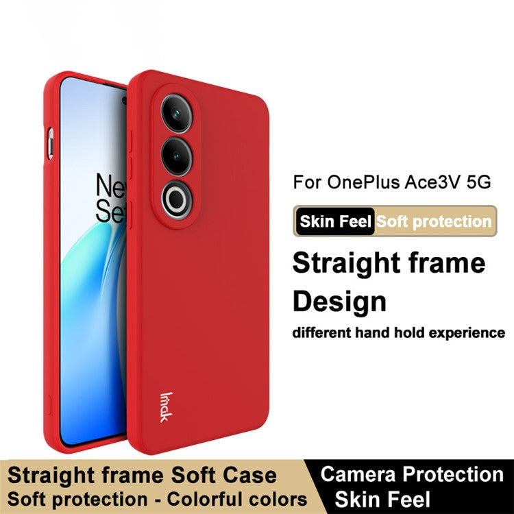 IMAK UC-4 Series for OnePlus Ace 3V 5G TPU Case Straight Edge Protective Phone Cover - Red