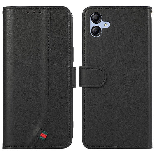For Samsung Galaxy A05 4G Case PU Leather TPU Inner Shell Wallet RFID Blocking Phone Cover - Black