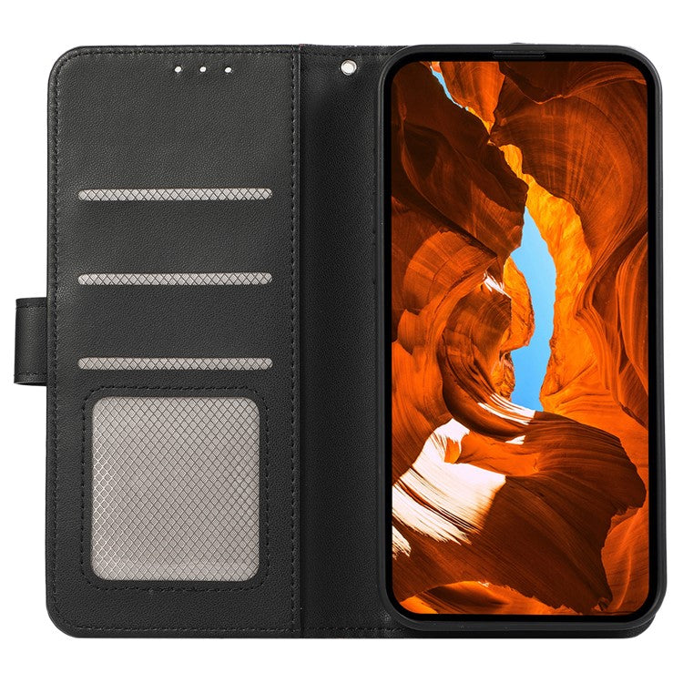 For Samsung Galaxy A05 4G Case PU Leather TPU Inner Shell Wallet RFID Blocking Phone Cover - Black